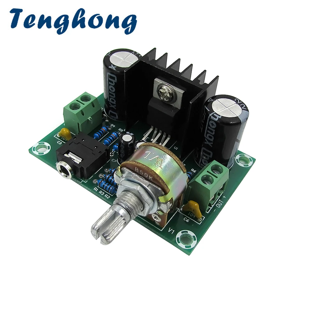 Моно усилитель Tenghong TDA2030A Плата усилителя 18 Вт звука класса AB DC/AC12V динамик для
