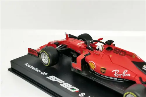 Гоночная модель BBurago 1:43 серия Ferrari F1 2019 SF90 #5 Sebastian Vettel #16 Charles Leclerc литье под