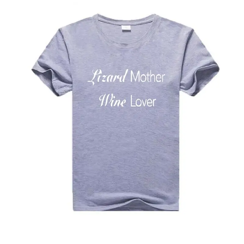 

LIZARD MOTHER WINE LOVER Vintage T-shirt Women O-neck Harajuku Tumblr T Shirt Short Sleeve Basic Tee Shirt Femme Tops