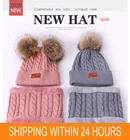 Детская шапка шарф костюм из двух предметов с помпоном модная зимняя вязанная теплая шапка с мультяшным рисунком для маленьких девочек и мальчиков шапочка детская шапка