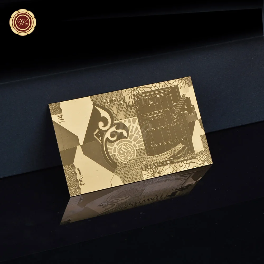 

Кувейт позолоченная банкнота 1/5/10 Декор для дома