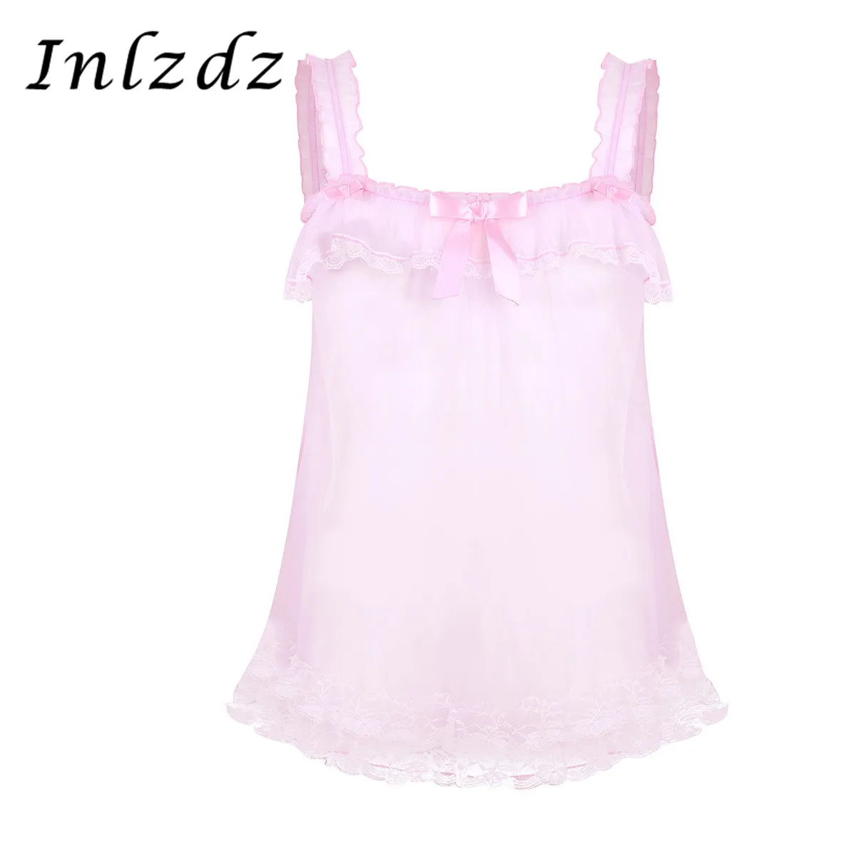 Мужское нижнее белье Трансвестит платье в стиле Сисси Прозрачный женский костюм