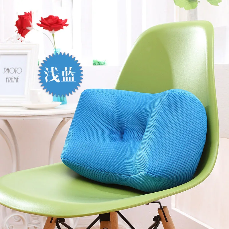 Light Blue Летняя дышащая Автомобильная подушка офисная Подушка Чехол для подушки Подушка сидение кресло диван отдых поясничная подушка для салона автомобиля аксессуары - Цвет: Light Blue