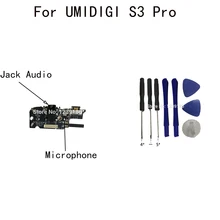 For UMIDIGI S3 Pro Original USB Charging Dock With Microphone Board Module Headphone Jack Audio Earphone Repair Parts+Tool