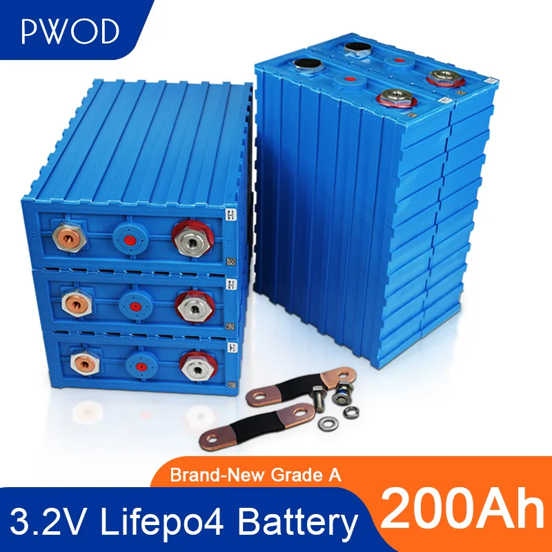 PWOD 3 2 V Lifepo4 Фирменная Новинка 8 шт. 200AH литий железо фосфатных аккумуляторов и