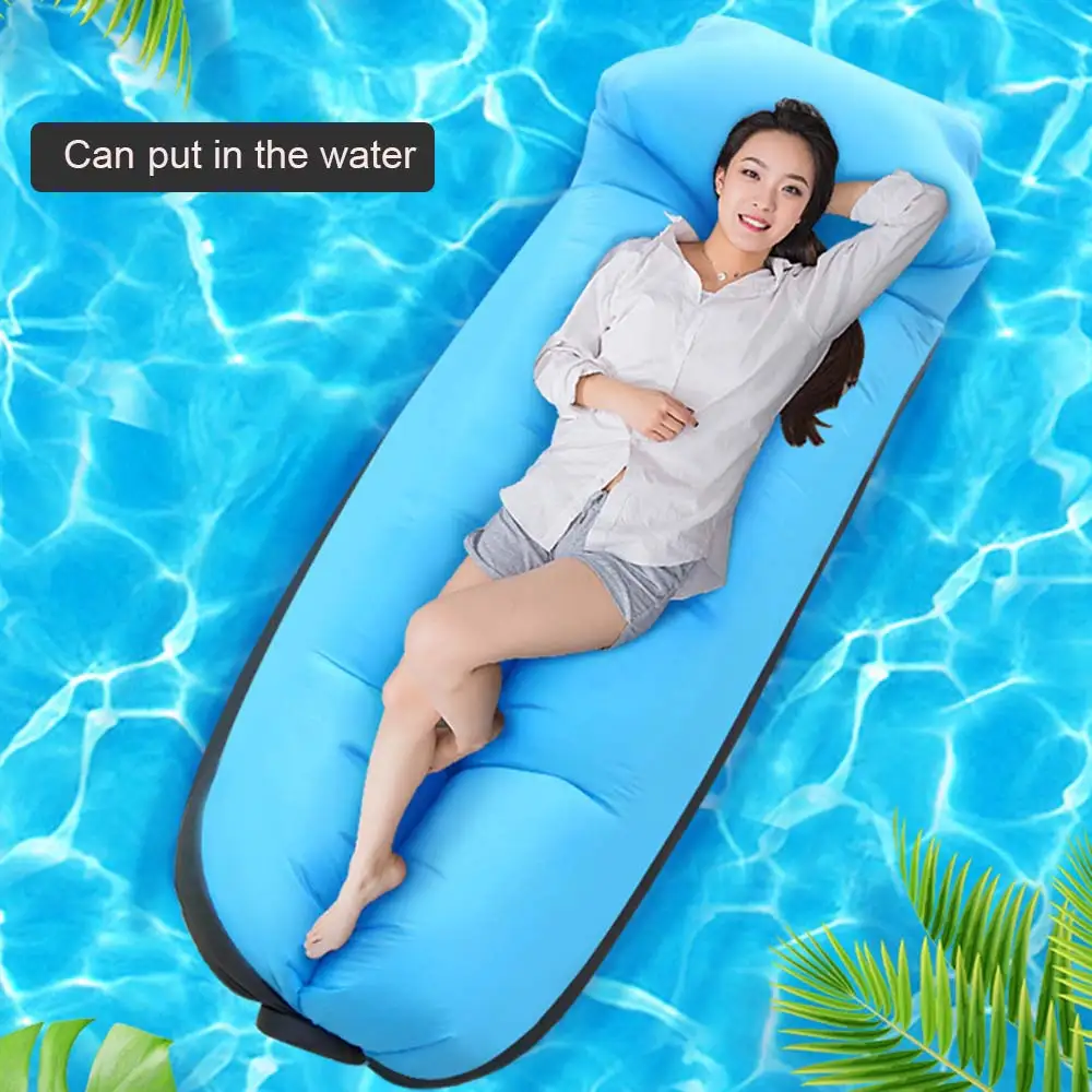 Пэчворк портативный надувной ленивый диван с подушкой для кемпинга путешествий