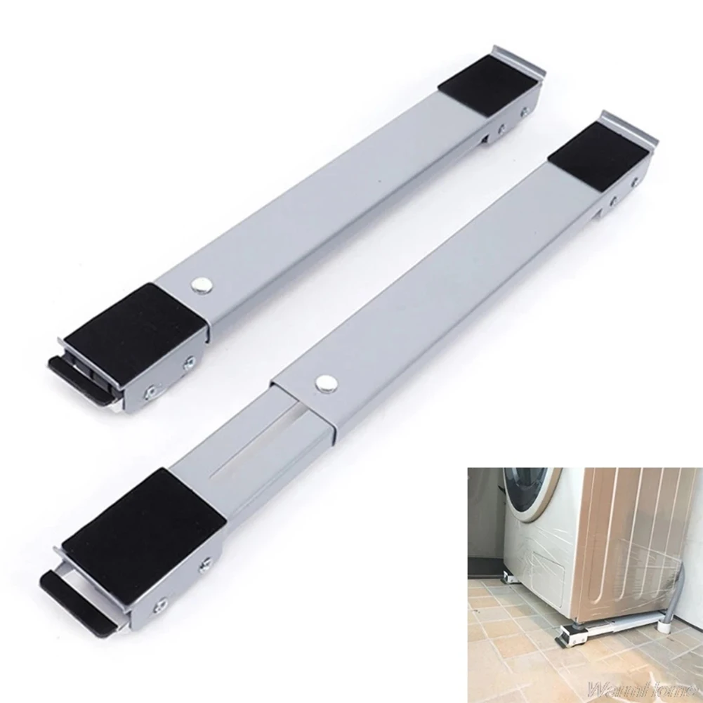 

Practical 1Pair Drum Washing Machine Refrigerator Mobile Base Stand Bracket Multi-functional Movable Trolley Fixed Mount Racks