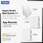 Настенный выключатель Aqara D1 ZigBee, умный выключатель с дистанционным управлением, работает с приложением Mijia для Apple Homekit, 2020