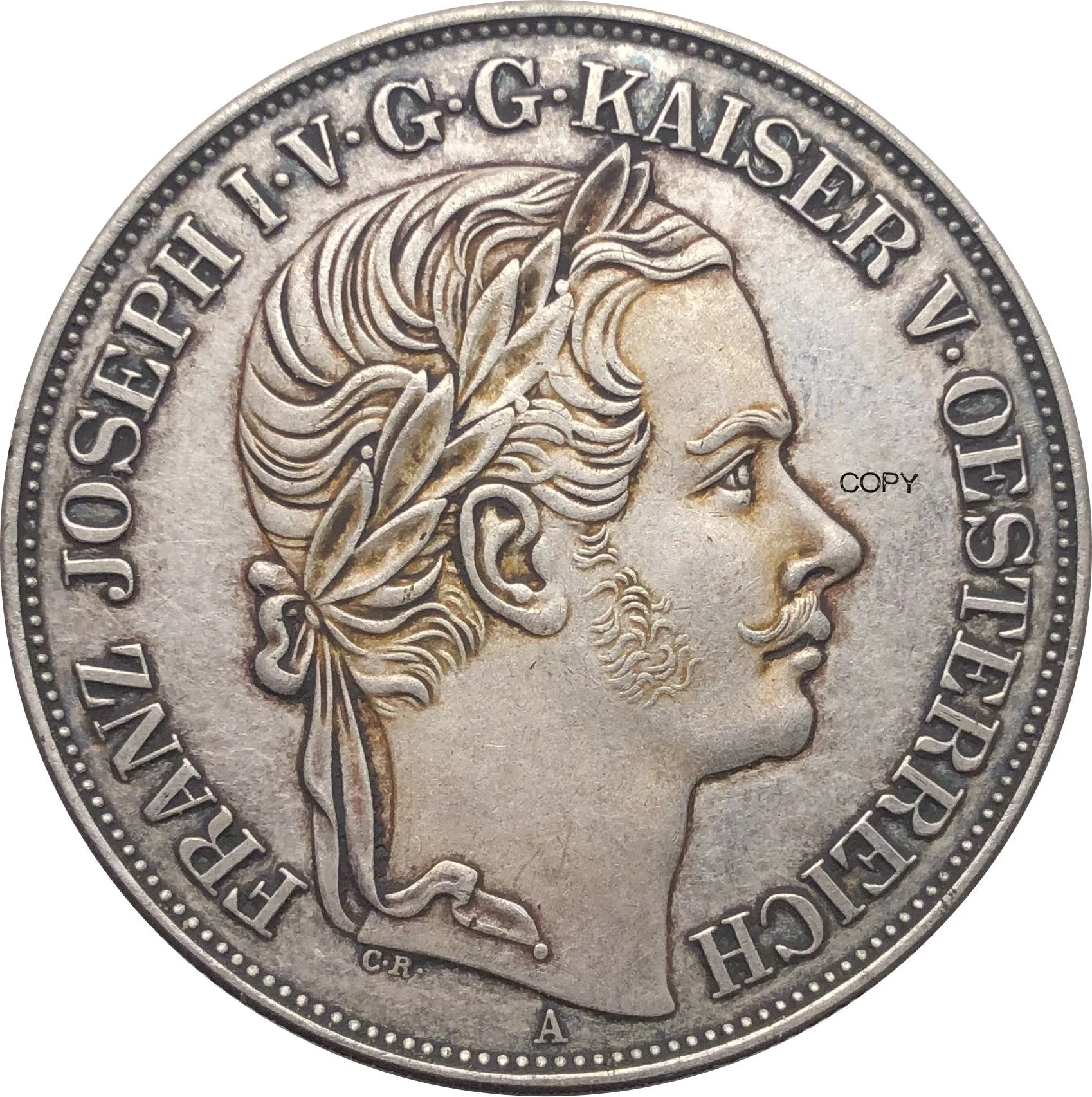 

Медная копия австрийской монеты Habsburg 2 Thaler 1857 года