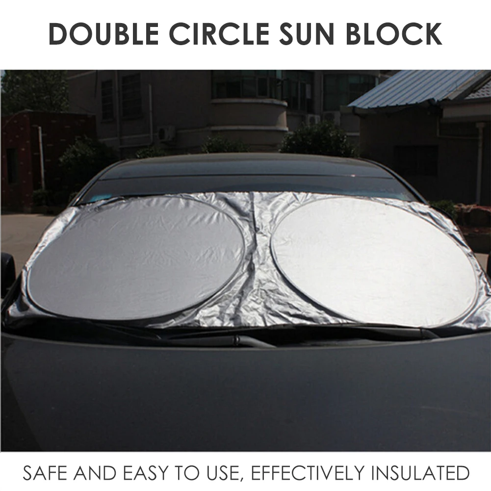 

Car Front Window Visor Windshield Silver Foil UV 150x70cm Sunshade Reflector for Outdoor Personal Car Accessories