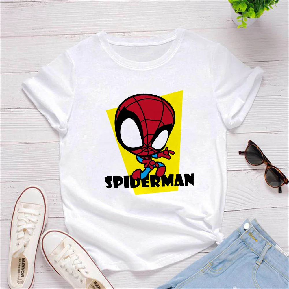 Летняя футболка для девочек с принтом Железный человек Человек паук Халк фильма