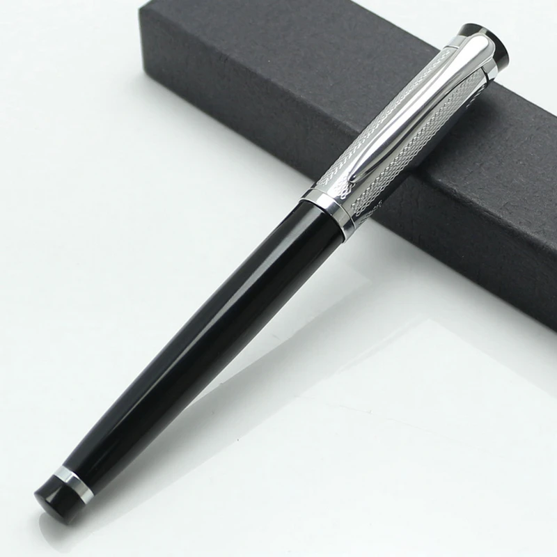 

Ручка-роллер Baoer, блестящая, синего и серебристого цветов, без чехла, 508