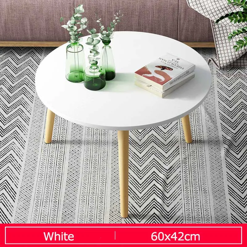 E5097-A-White Простой Маленький журнальный столик креативный Круглый Чайный Столик для гостиной современный милый столик для домашней мебели - Цвет: E5097-A-White