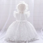 От 0 до 2 лет, платье принцессы для новорожденных, для маленьких девочек вечернее платье с цветочным рисунком; Кружевное бальное платье для торжественных вечерних приёмов, Платья для праздников и дней рождения шляпа комплект одежды из 2 предметов