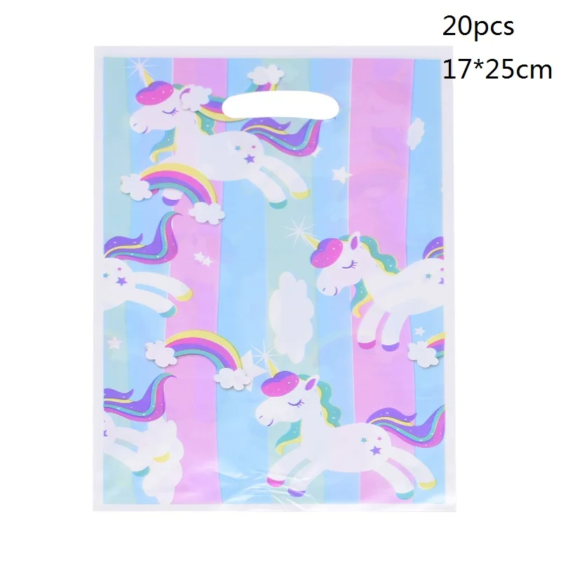 20pcs bags B08 5 шт./лот, модный браслет с единорогом, силиконовый браслет, гибкая упаковка, браслет на свадьбу, день рождения, подарок для детей - Цвет: 20pcs bags B08