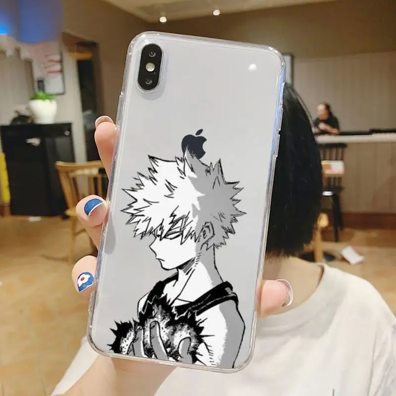 

Anime My Hero Academia Phone Case Transparent soft For iphone 5 5s 5c se 6 6s 7 8 11 12 plus mini x xs xr pro max