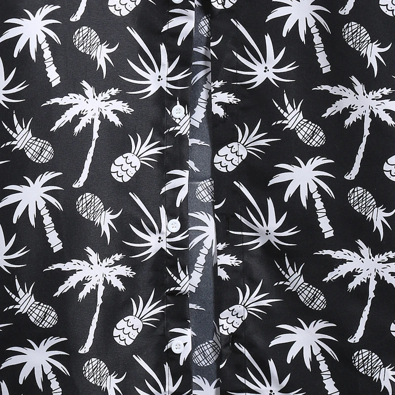 

Men Pineapple & Tropical Print Hawaiian Shirt Short Sleeve Summer Casual Fashion Men Shirts
