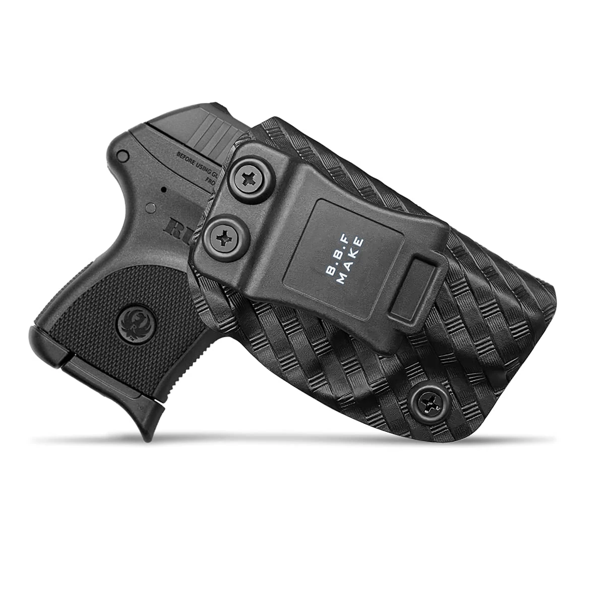 

Carbon Fiber Kydex Holster IWB Custom Fit: Ruger LCP 380 Auto Pistol - Inside Waistband Concealed Carry - Adj. Cant Retention