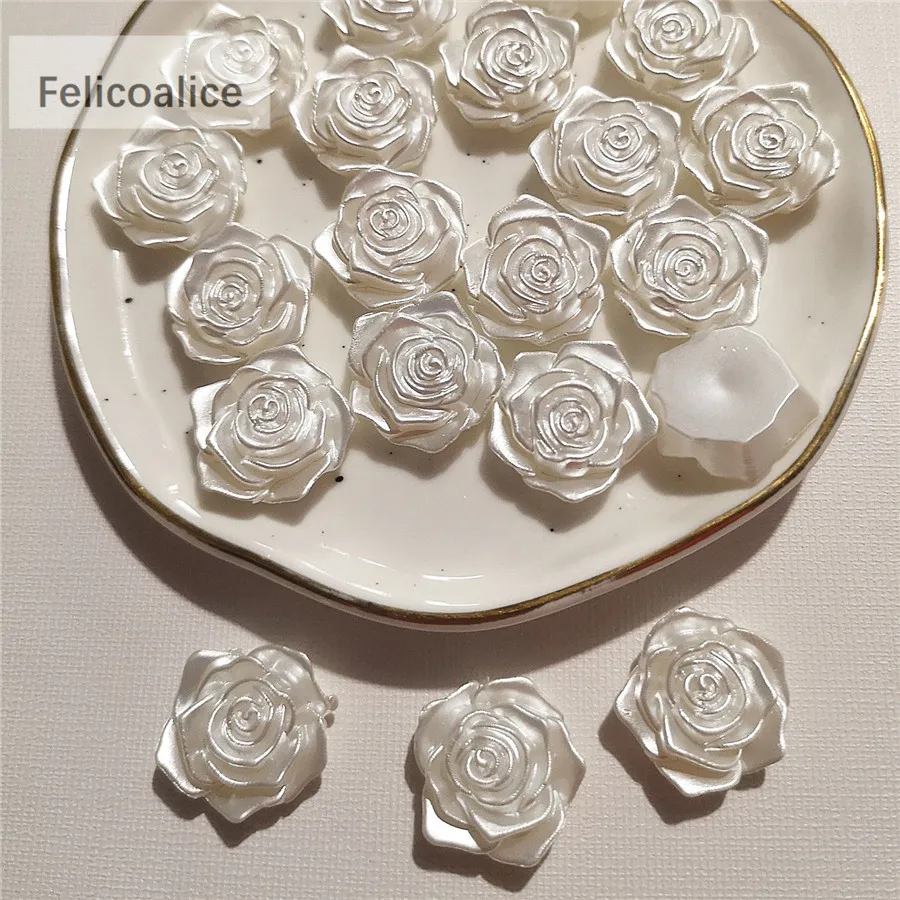 

20pcs ABS Pearl Starfish Flatback Cabochons DIY Resin Shaker Charms Molds Stuff Flower Rose Slime Fillings Fillers