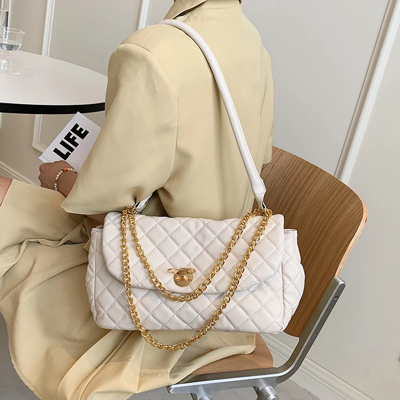 

Женская большая сумочка и кошельки Lingge из искусственной кожи, сумка-шоппер на плечо с цепочкой, дизайнерская роскошная черная сумка с верхн...