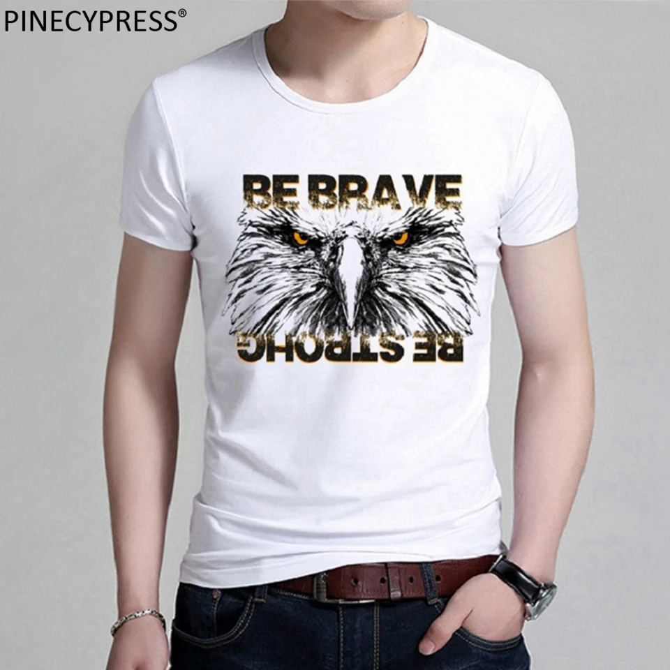 Men T Shirt Promotion 95% Cotton 5% Spandex Short Sleeve Asian Size Letter Eagle Printed Grey Quality Short-sleeved Man T-shirts