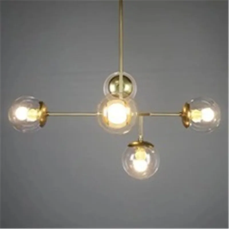 

Nordic Ins Molecule Postmodern Minimalist Magic Bean Branch Creative Personality Living Room Simple Chandelier LED Bulbs Gold AC