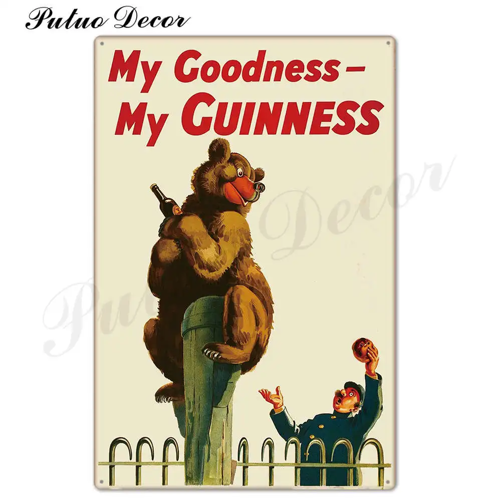 TH2529 Винтажная металлическая табличка Guinness, Оловянная табличка, металлическая винтажная тарелка для паба, Настенная декоративная тарелка для бара, паба, клуба, человека, пещеры - Цвет: TH2529