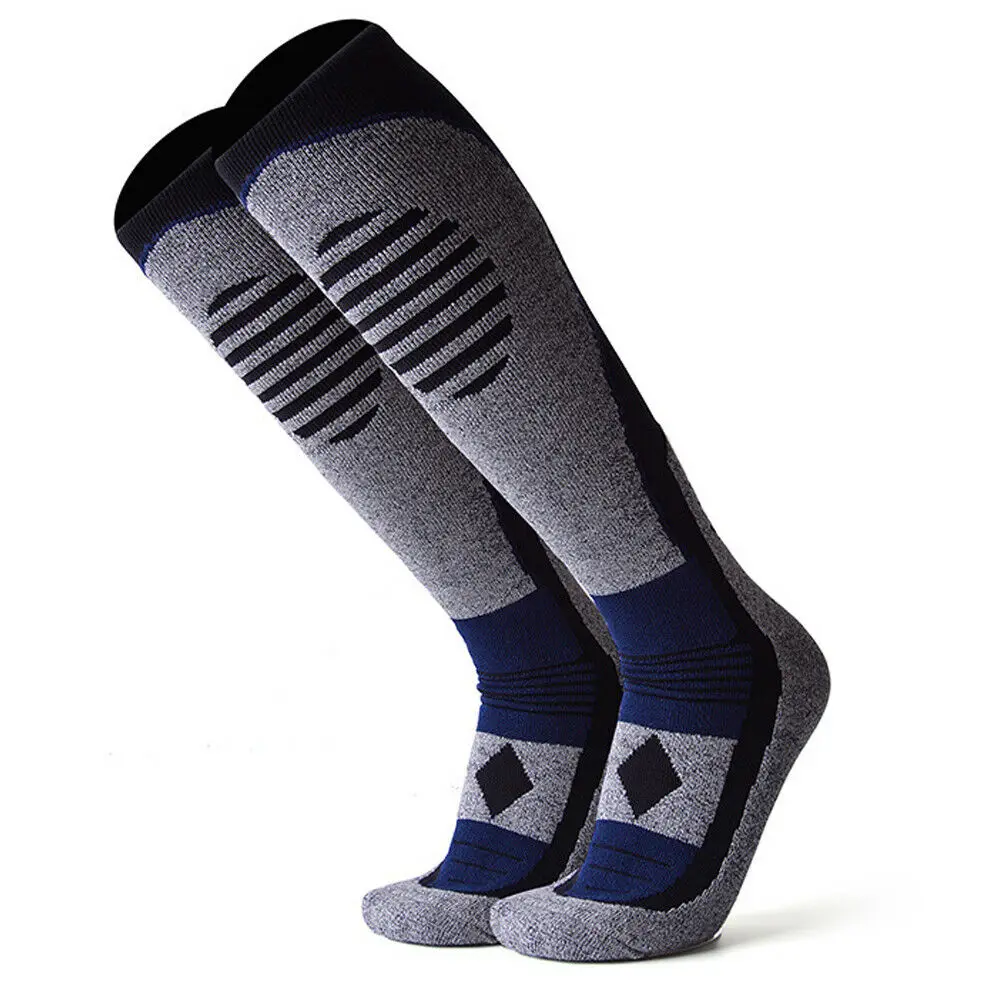 Мужские мягкие теплые длинные зимние лыжные носки для пеших прогулок и