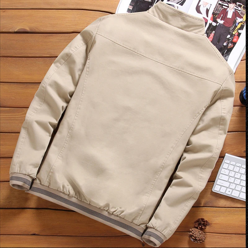 Brand Men's Jacket Plus Velvet Jacket Thick Jacket Autumn and Winter Warm and Comfortable Men's Jacket Windproof Casual Jacket