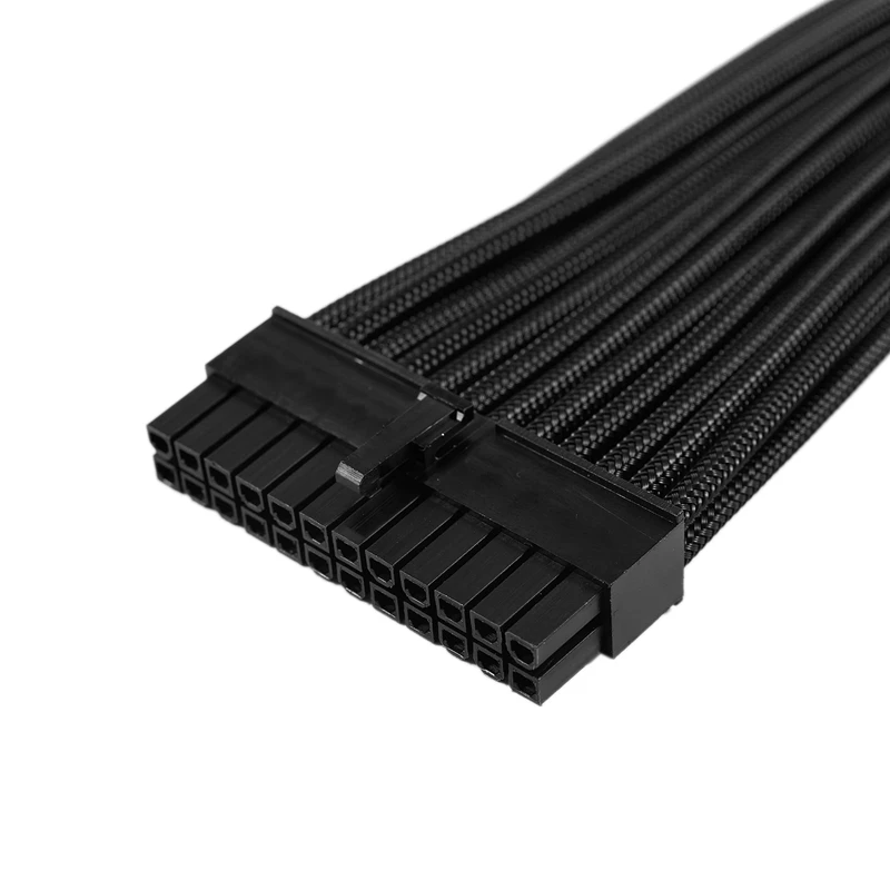 Basic Extension Cable Kit1Pcs ATX 24Pin/EPS 4+4Pin/PCI-E 8Pin/PCI-E 6Pin Power Cable(Black) | Компьютеры и офис