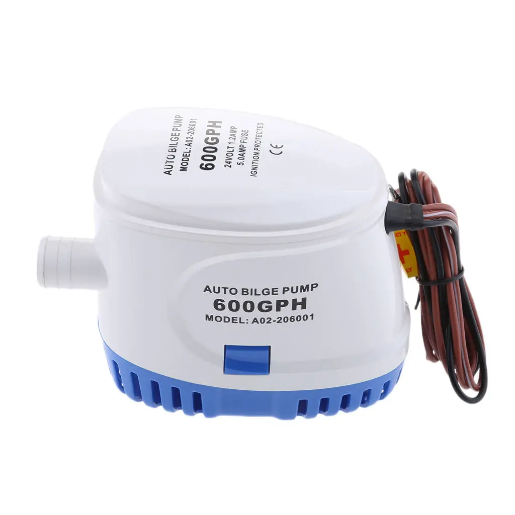 

24V 600GPH Automatic Submersible Yacht Bilge Water Pump Auto w/ Float Switch
