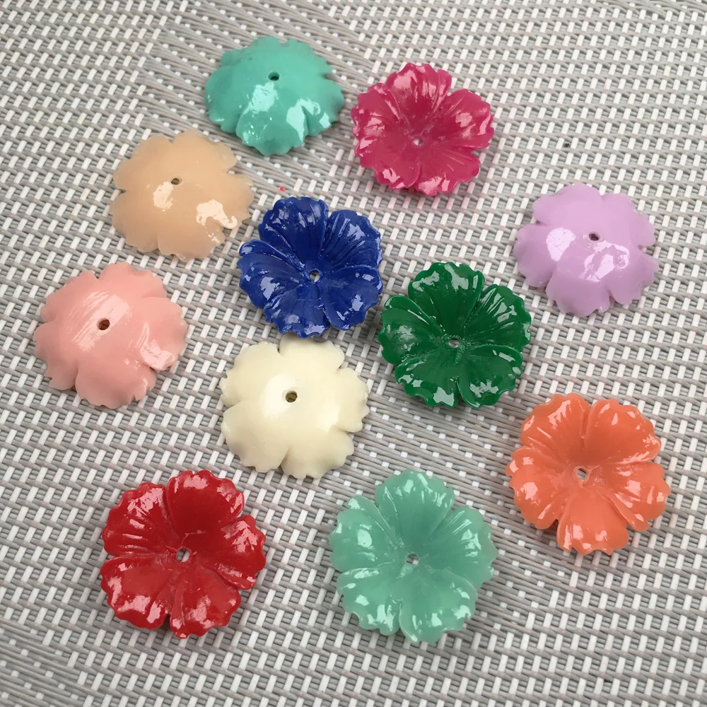 Искусственные коралловые гравировочные бусины в виде цветов | Украшения и