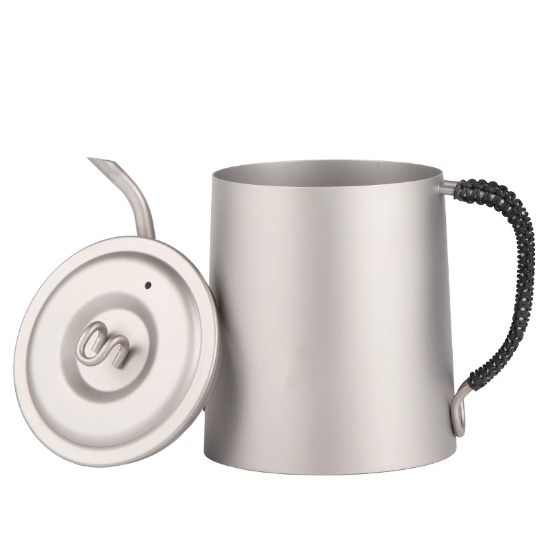 Чайник с лебединой шеей 950 мл титановый чайник кофейник защитой от ожогов для