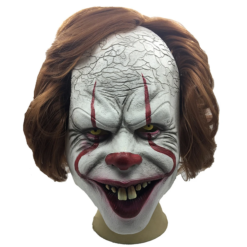 Stephen King Is маска Pennywise хоррор клоун клоуна Хэллоуин Вечерние Маски на | Дом и сад
