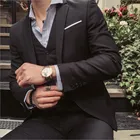 2020 Классический Slim Fit мужской костюм торжественная темно-бордовый смокинг жениха Мужские Нарядные Костюмы для свадьбы комплект бизнес мужская куртка жилет с штаны, 3 предмета в комплекте