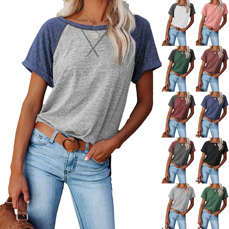 

Bikoles 2021 Summer Causal Short Sleeve O Neck Women's Tops T Shrit New Fashion High Street Loose Print All-match Ladies T Shirt