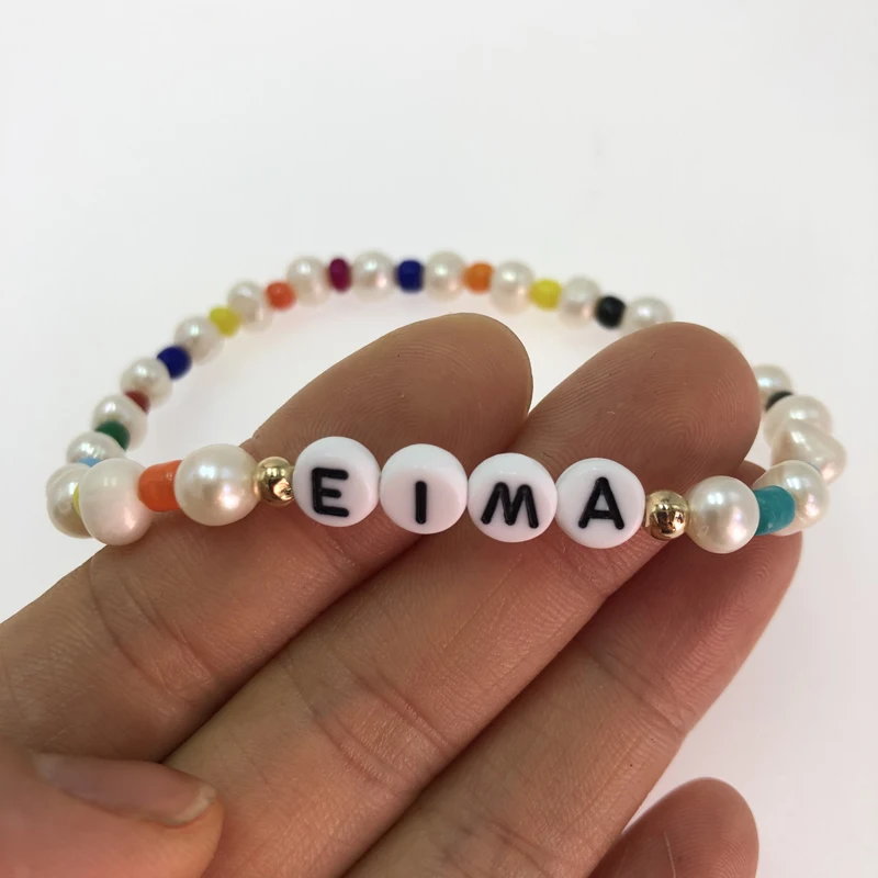 Браслет на лодыжку EIMA 26 букв с именем индивидуальный заказ Регулируемая Гибкая