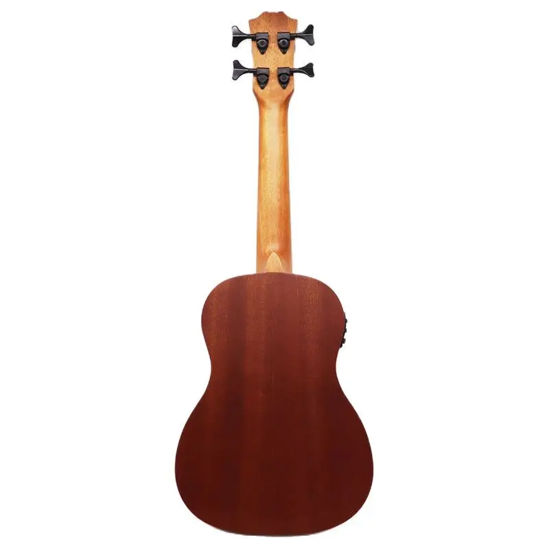 30 zoll elektrische ukulele bass gitarre voll okoume holz gitarre körper natürliche farbe 4 string mini uk bass gitarre kinder geschenk free