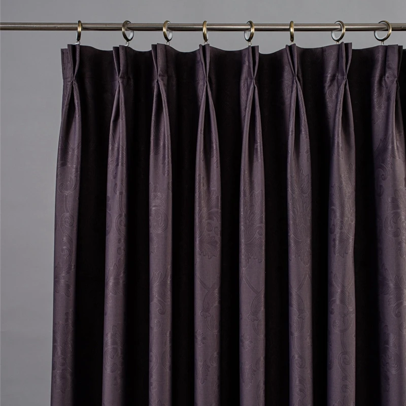 Занавески для спальни плотные серые с 3d-гравировкой JS266C | Дом и сад