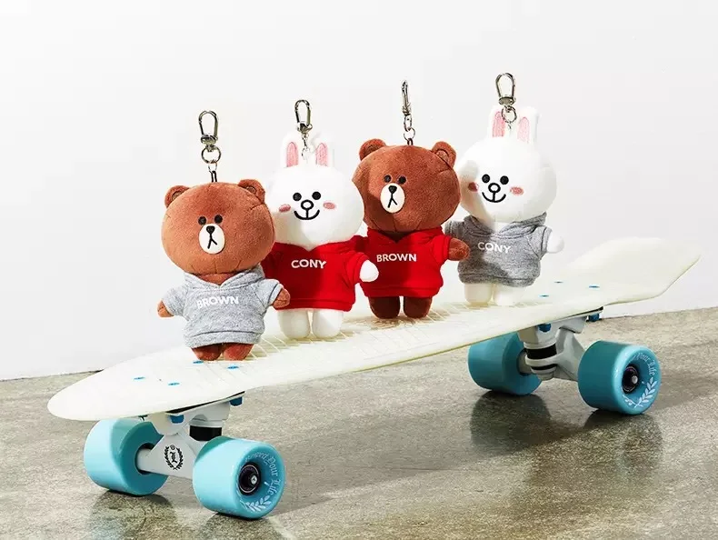 4pcs 15cm Стиль коричневый Медведь Кролик Кони плюшевый брелок игрушка свитер медведь подарок кукла сумка кулон милый мультфильм подарок для девочки - Цвет: 4pcs 15cm