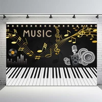 music backdrop piano party black and white keys theme symbols birthday background youtube photography backdrop photo booth