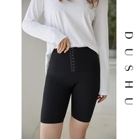 dushu corset short black high waist leggings plus size women sexy fitness skinny casual pants female workout spandex leggings