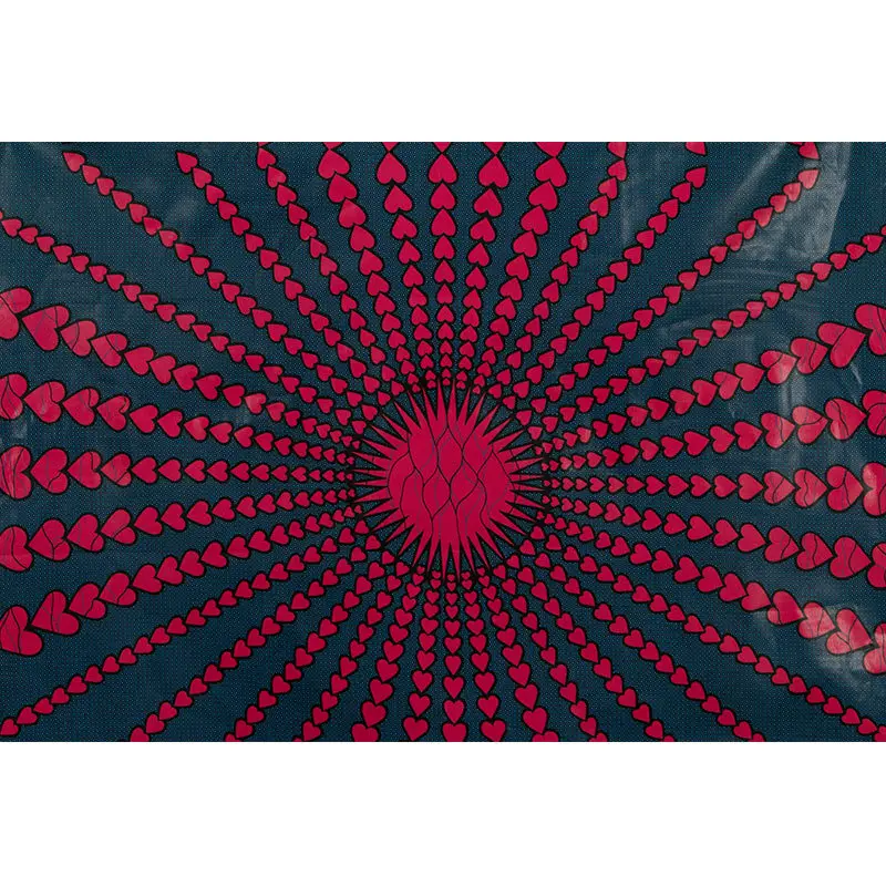 Ткань с Африканским рисунком красного сердца 6 ярдов 2019 | Аксессуары для одежды