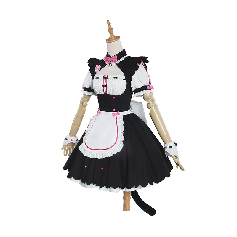 

Neko Para Cosplay Costumes Anime Role Playing Cat Maid Lovely Bowknot Apron Decorative Masquerade Performance Costumes Suit