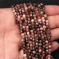 natural stone black lace rhodonite beads 4mm 6mm round faceted coin shape loose beads for jewelry making diy bracelet necklace