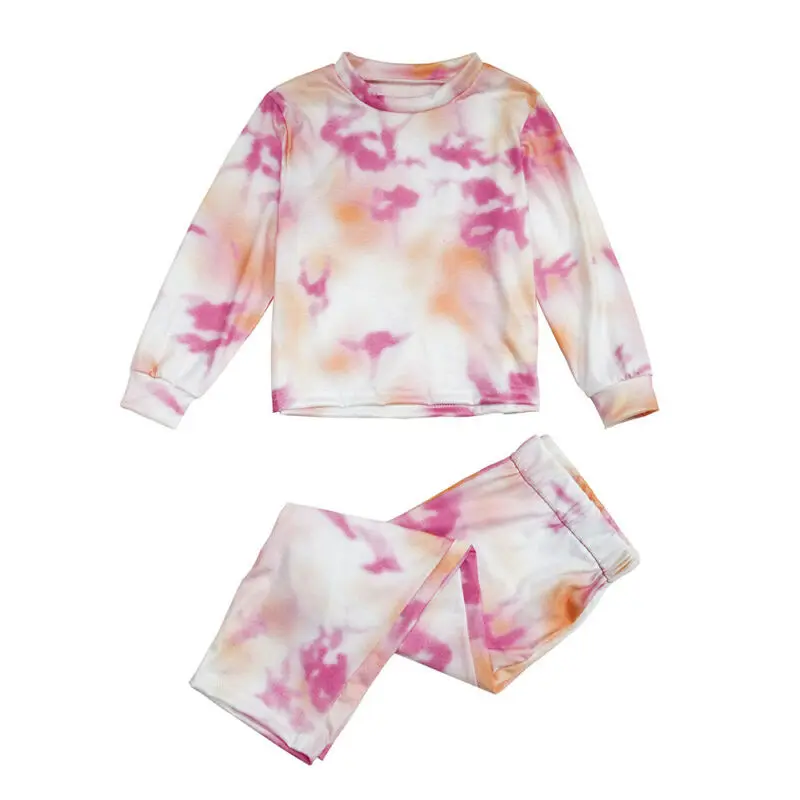 

Womens Camouflage Tie-dye Long Sleeve Tops Trousers Ladies Casual Loungewear Set