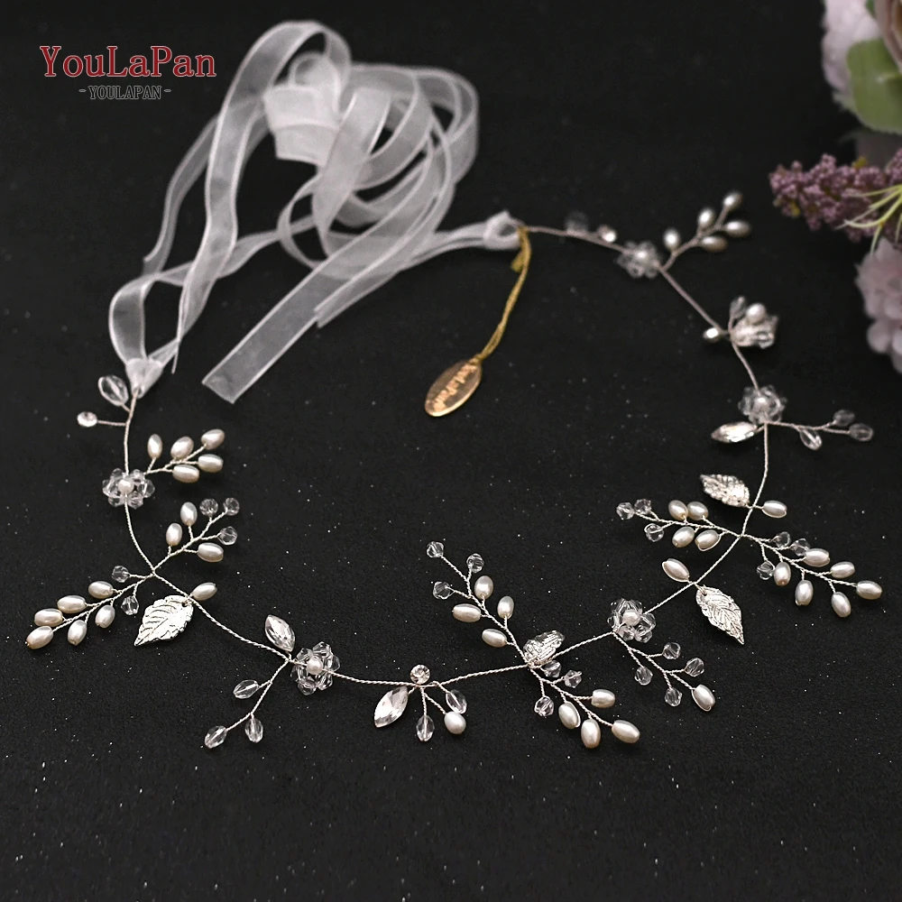 TOPQUEEN HP71 хрустальные золотые листья свадебные волосы лоза Свадебная головная