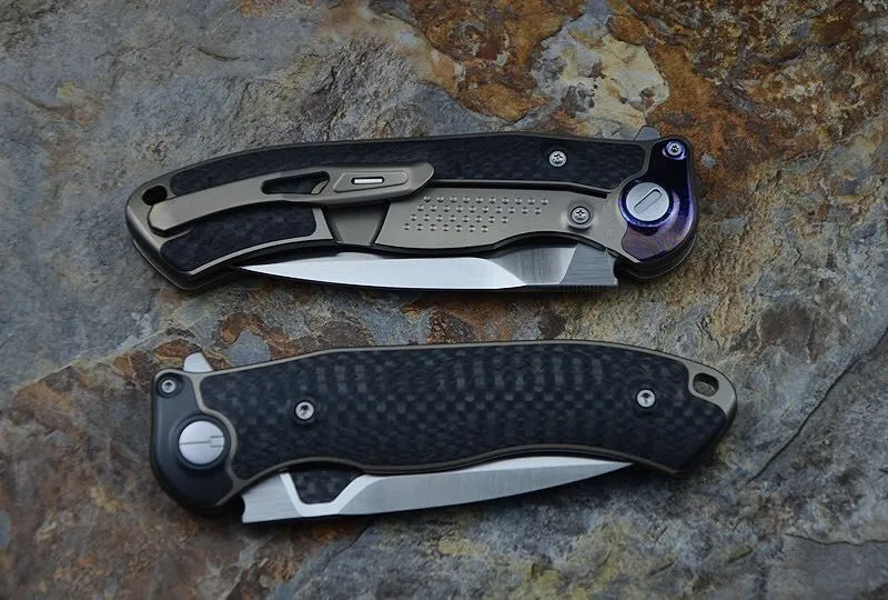 Нож Kevin John Venom M390 Bone Doctor Ti ручка из углеродного волокна с цирконием тимаскус