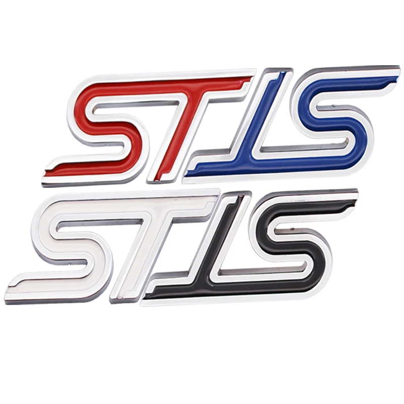 

3D Car Sticker ST Logo Auto Emblem Sport Badge Decal For Ford ST Fiesta EcoSport ESCORT Ranger Mondeo Mustang FOCUS 2 3 4 5