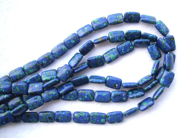 Азурит Малахит плоский свободные бусы прямоугольной формы для самостоятельного